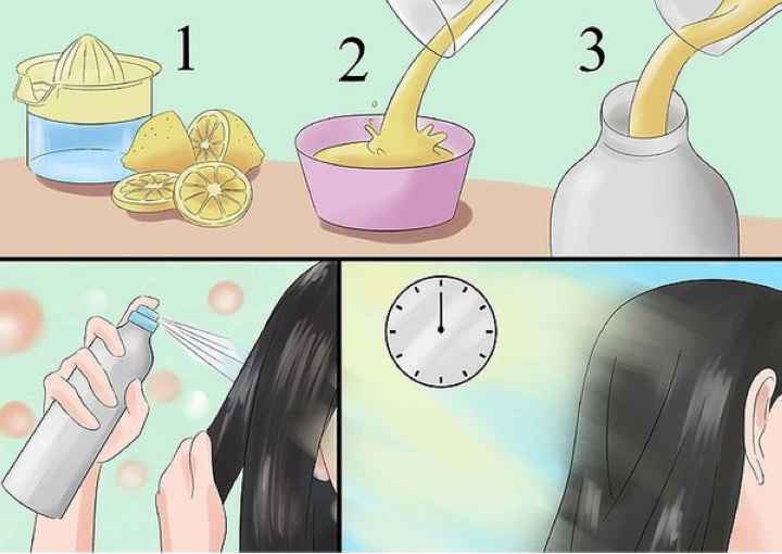 Легкий способ осветлить волосы лимоном.