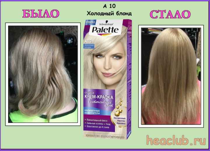 Палитра осветления волос, фото до и после