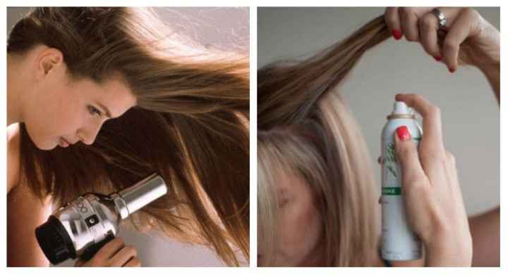 Создать объем корня волос можно с помощью фена и средств для укладки, фото