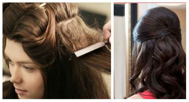 Объем корня волос можно создать с помощью начесок или специальных шаниен и бигуди для создания прически, фото