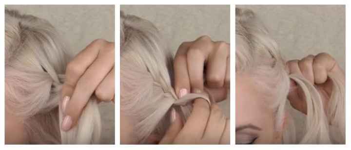 Пошаговое фото: вечерняя прическа на средние волосы своими руками