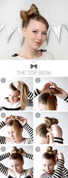 Как сделать бантик для волос: пошаговое фото