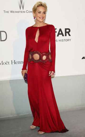 Шэрон Стоун красное платье