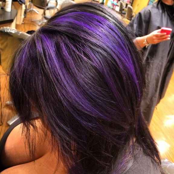 Фото с черными и фиолетовыми волосами