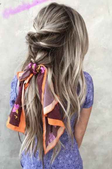 Как красиво завязать длинный шарф для волос