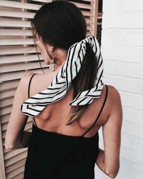 Как красиво завязать длинный шарф для волос