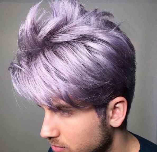 пепельно-фиолетовый цвет волос у мужчин