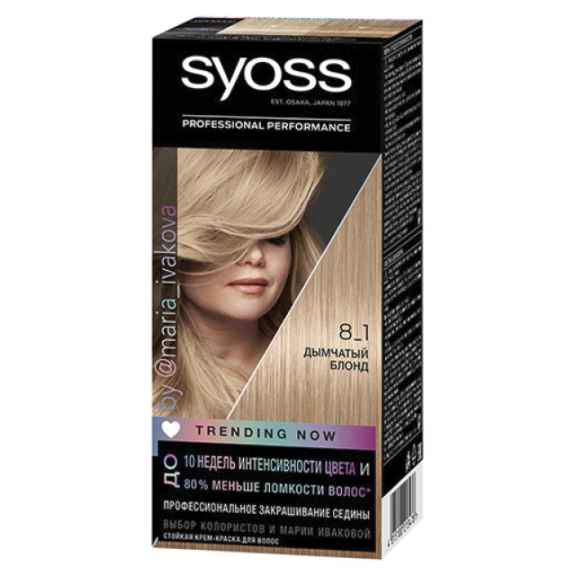 Краска для волос Syoss Salonplex Tone 8-1 (дымчатый блонд)