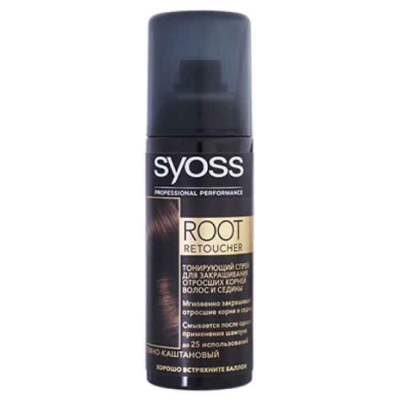Syoss Root Retoucher тонизирующий лак для волос темно-коричневый тон