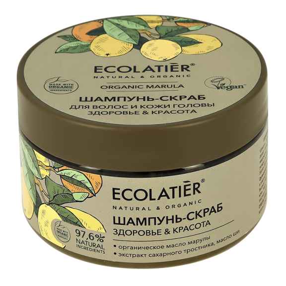 Ecolatier Organic Marula Шампунь-скраб для волос Здоровье и красота