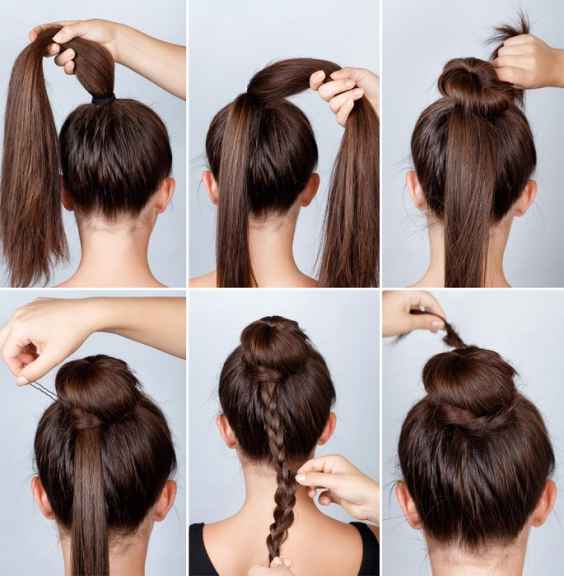 Как завязать волосы без резинки