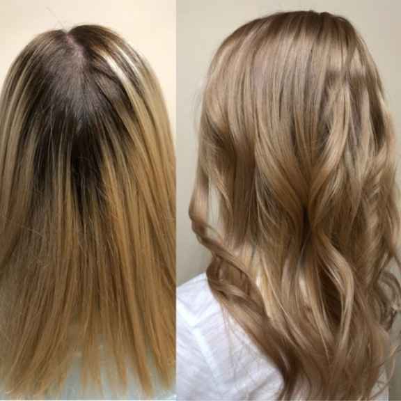 Покраска волос до и после фото