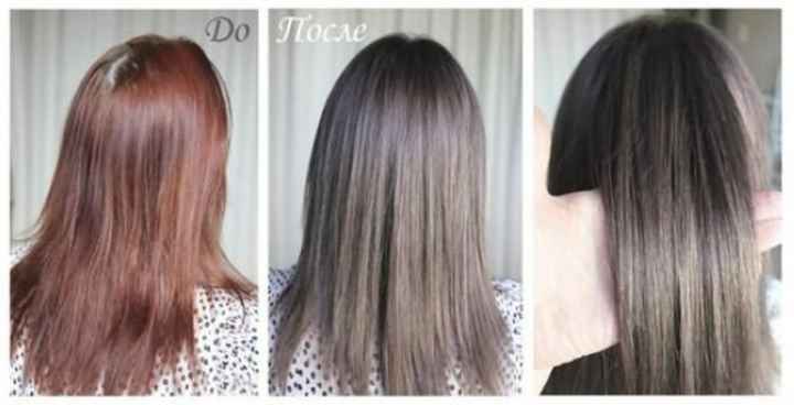 Покраска волос до и после фото