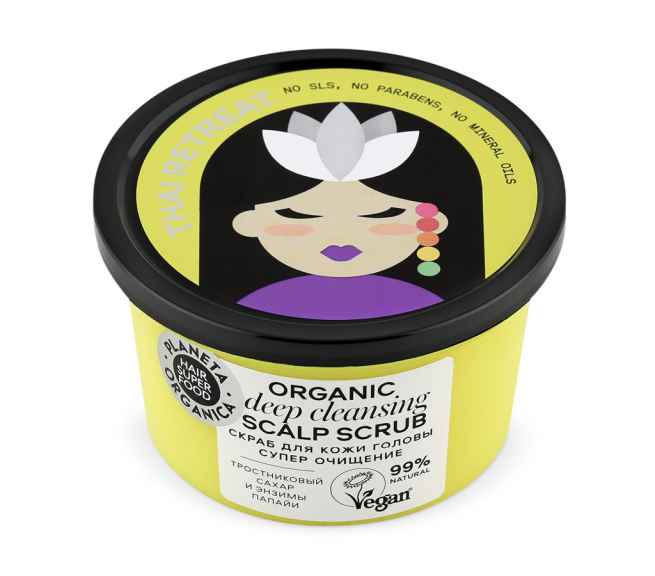 Planeta Organica Hair Super Food супер очищающий скраб для кожи